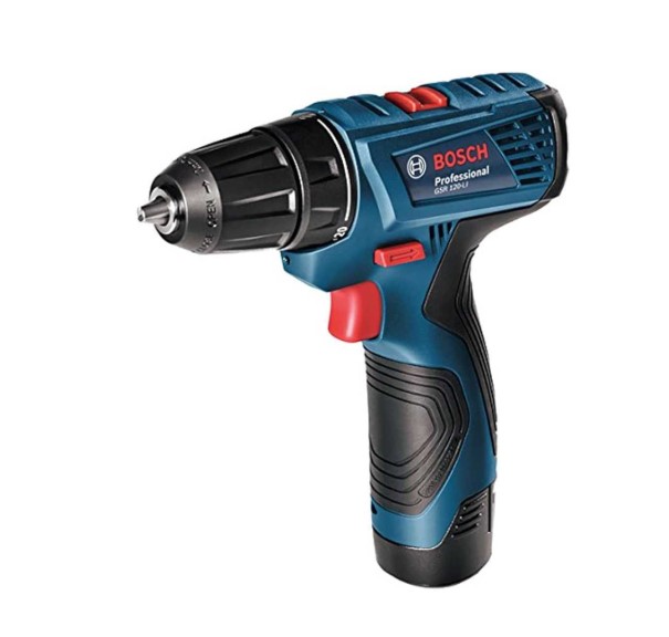 Bosch GSR 120 Li Professional Cordless Drill Driver Set – Compact Power Drill for Wood, Metal, and Screwdriving Tasks, Ideal for Installation and Maintenance Applications